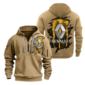 Renault Half Zip Hoodie, Sport Hooded Multi-Pocket TN100325Y25QZ2HCTR2REN