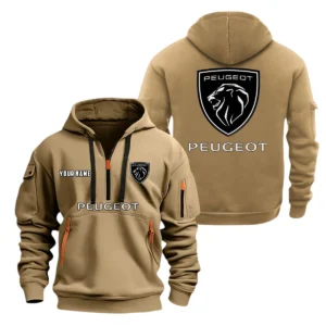 Peugeot Half Zip Hoodie, Sport Hooded Multi-Pocket, Custom Name TN100325Y25QZ2HCTR9PEU