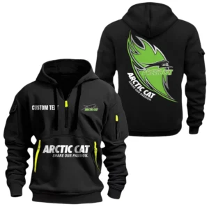 Arctic Cat Half Zip Hoodie, Sports Hooded Multi-Pockets, Custom Name TNR260325Y25QZ2HCT1ARC
