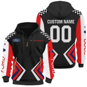 Ford Performance Half Zip Hoodie All Over Prints, Multi-Pockets Custom Name & Number HIDI080325Y26QZ3HFOP