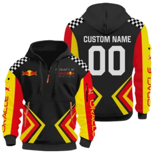 Oracle Red Bull Racing Half Zip Hoodie All Over Prints, Multi-Pockets Custom Name & Number HIDI080325Y26QZ3HORR