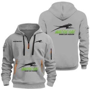 Arctic Cat Half Zip Hoodie, Sports Hooded Multi-Pockets, Custom Name HIDI010325Y25QZ2HARC