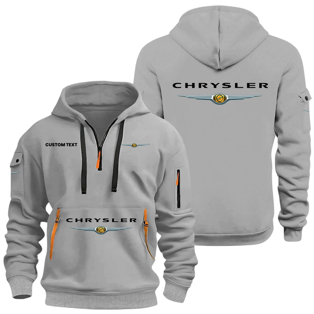 Chrysler Half Zip Hoodie, Sports Hooded Multi-Pockets, Custom Name HIDI030325Y25QZ2HCHR Chrysler Half Zip Hoodie, Sports Hooded Multi-Pockets, Custom Name HIDI030325Y25QZ2HCHR