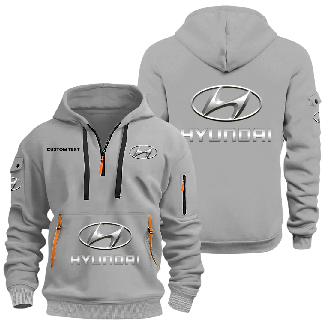 Hyundai Half Zip Hoodie, Sports Hooded Multi-Pockets, Custom Name HIDI030325Y25QZ2HHYU Hyundai Half Zip Hoodie, Sports Hooded Multi-Pockets, Custom Name HIDI030325Y25QZ2HHYU