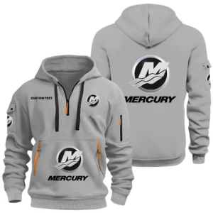 Mercury Half Zip Hoodie, Sports Hooded Multi-Pockets, Custom Name HIDI030325Y25QZ2HMER