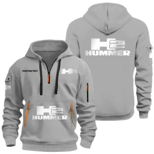 Hummer H2 Half Zip Hoodie, Sports Hooded Multi-Pockets, Custom Name HIDI040325Y25QZ2HH2H