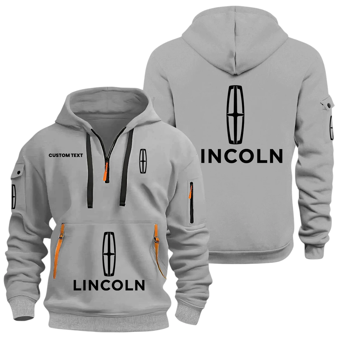 Lincoln Half Zip Hoodie, Sports Hooded Multi-Pockets, Custom Name HIDI040325Y25QZ2HLIN Lincoln Half Zip Hoodie, Sports Hooded Multi-Pockets, Custom Name HIDI040325Y25QZ2HLIN