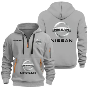 Nissan Half Zip Hoodie, Sports Hooded Multi-Pockets, Custom Name HIDI040325Y25QZ2HNIS