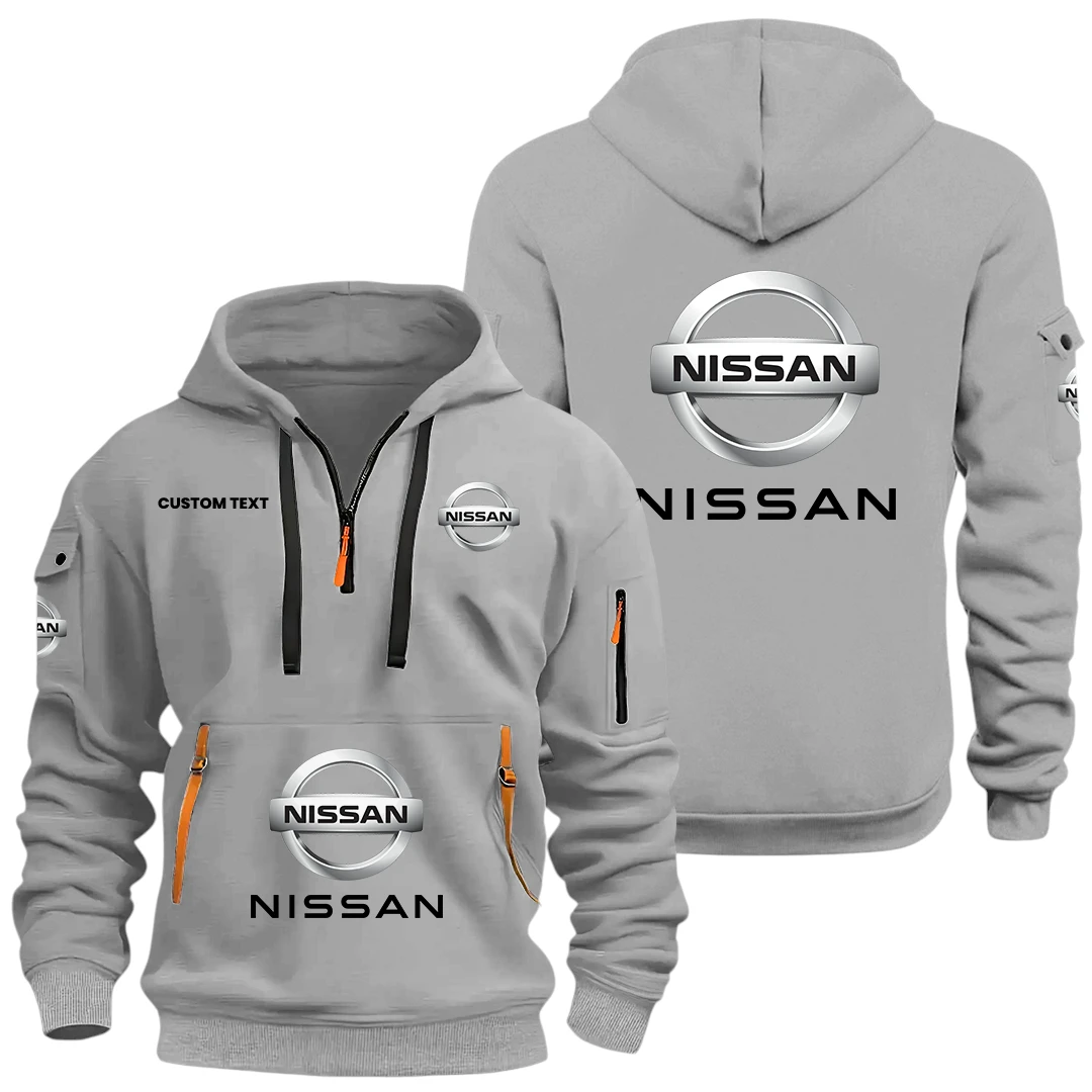 Nissan Half Zip Hoodie, Sports Hooded Multi-Pockets, Custom Name HIDI040325Y25QZ2HNIS Nissan Half Zip Hoodie, Sports Hooded Multi-Pockets, Custom Name HIDI040325Y25QZ2HNIS