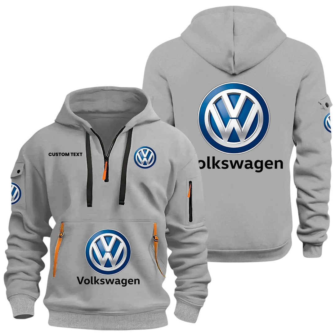 Volkswagen Half Zip Hoodie, Sports Hooded Multi-Pockets, Custom Name HIDI040325Y25QZ2HVOL Volkswagen Half Zip Hoodie, Sports Hooded Multi-Pockets, Custom Name HIDI040325Y25QZ2HVOL