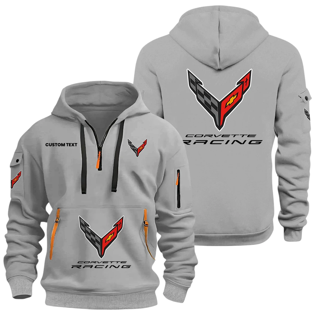 Corvette Racing Half Zip Hoodie, Sports Hooded Multi-Pockets, Custom Name HIDI060325Y25QZ2HCOV Corvette Racing Half Zip Hoodie, Sports Hooded Multi-Pockets, Custom Name HIDI060325Y25QZ2HCOV