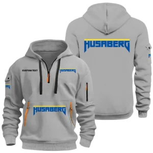 Husaberg Half Zip Hoodie, Sports Hooded Multi-Pockets, Custom Name HIDI060325Y25QZ2HHUS