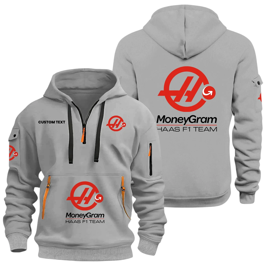MoneyGram Haas F1 Team Half Zip Hoodie, Sports Hooded Multi-Pockets, Custom Name HIDI060325Y25QZ2HMGH MoneyGram Haas F1 Team Half Zip Hoodie, Sports Hooded Multi-Pockets, Custom Name HIDI060325Y25QZ2HMGH