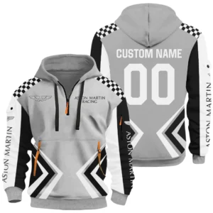 Aston Martin Racing Half Zip Hoodie All Over Prints, Multi-Pockets Custom Name & Number HIDI070325Y26QZ3HAMR