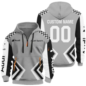 Audi Sport Half Zip Hoodie All Over Prints, Multi-Pockets Custom Name & Number HIDI080325Y26QZ3HAUS