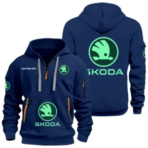 Skoda Half Zip Hoodie Sports Hooded Multi-Pocket Custom Name HIDI050325Y25QZ2HSKO
