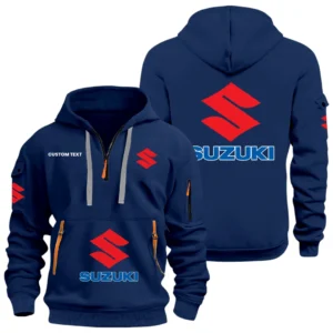 Suzuki Motor Half Zip Hoodie Sports Hooded Multi-Pocket Custom Name HIDI050325Y25QZ2HKIM