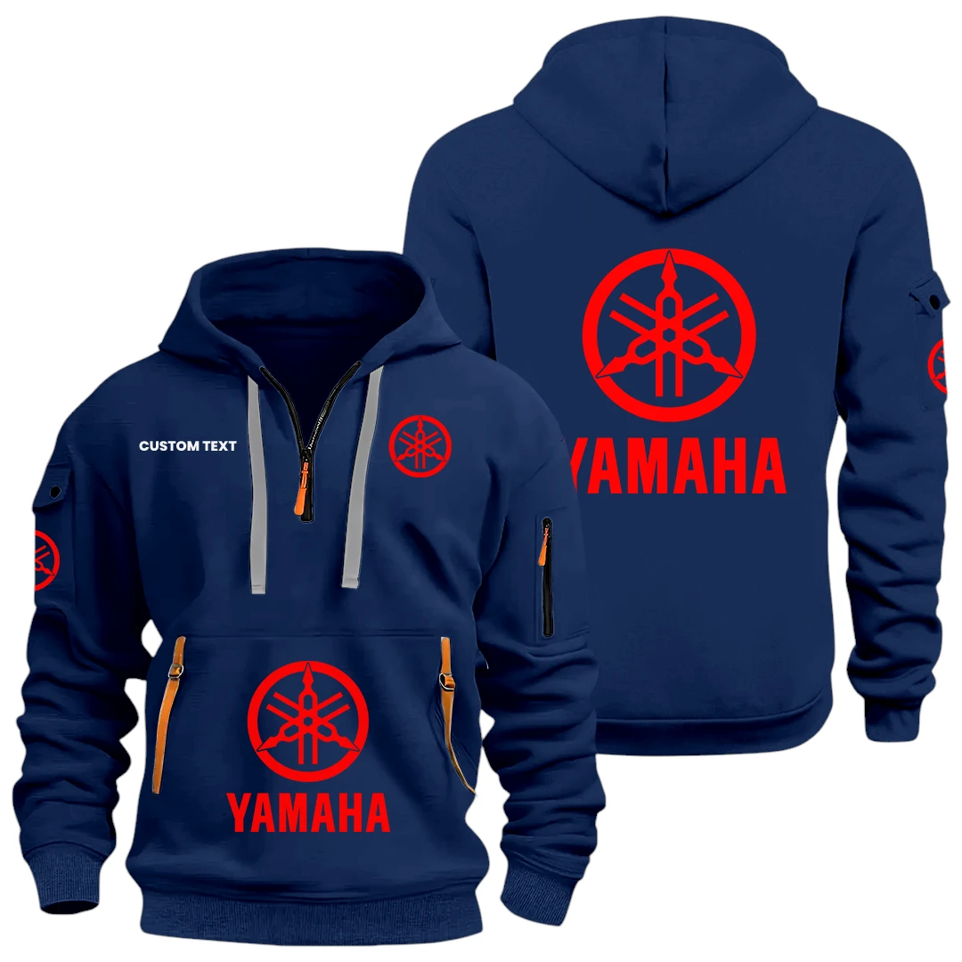 Yamaha Half Zip Hoodie Sports Hooded Multi-Pocket Custom Name HIDI050325Y25QZ2HYAM Yamaha Half Zip Hoodie Sports Hooded Multi-Pocket Custom Name HIDI050325Y25QZ2HYAM