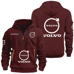 Volvo Half Zip Hoodie, Sport Hooded Multi Pockets, Custom Name HIDI040325Y25QZ2HVOV