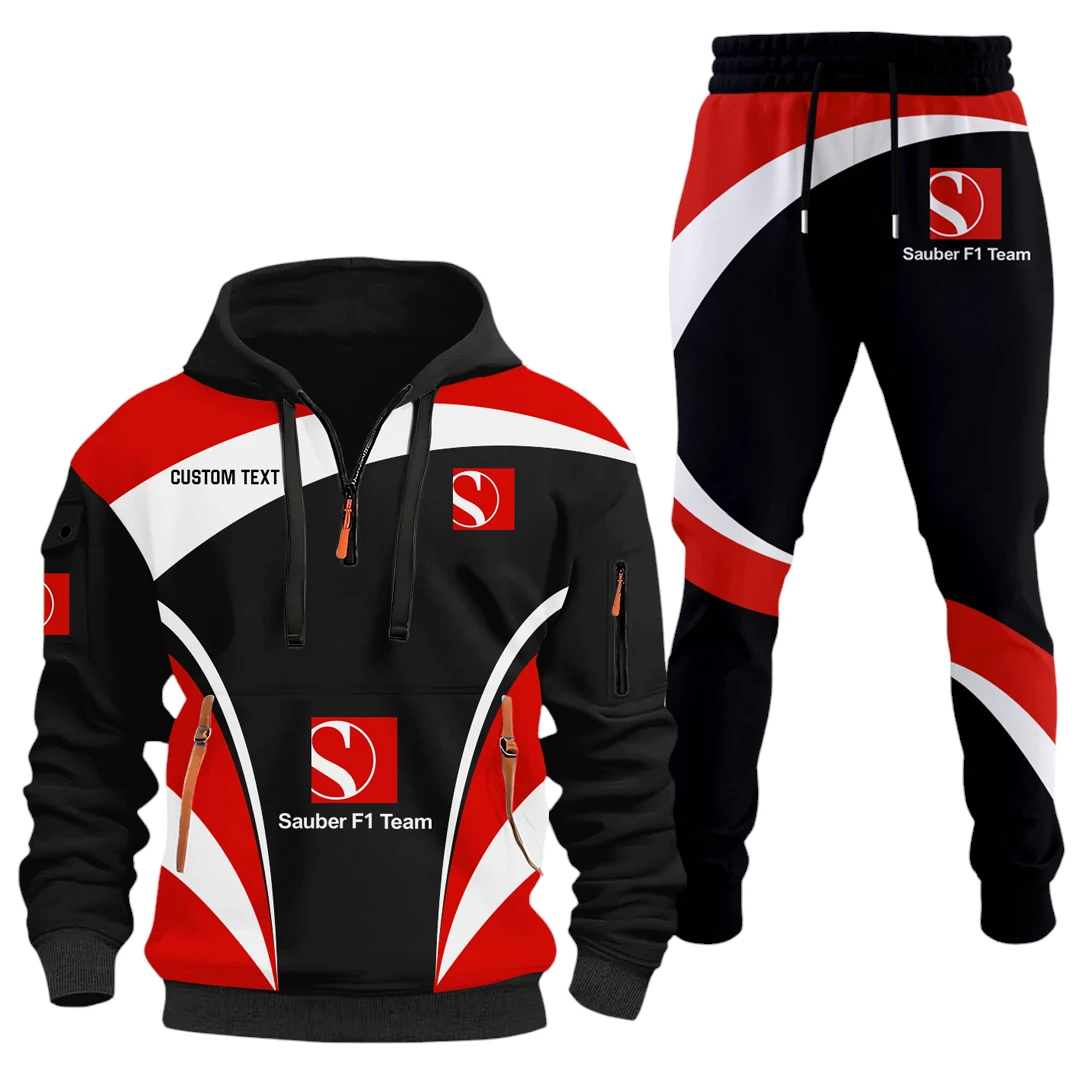 Sauber Motorsport Half Zip Hoodie x Long Pants Set All-over Print, Custom Name HIDI110325Y26QZ3HSAM Sauber Motorsport Half Zip Hoodie x Long Pants Set All-over Print, Custom Name HIDI110325Y26QZ3HSAM