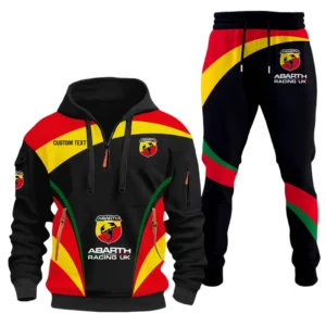 Abarth Racing Half Zip Hoodie x Long Pants Set All-over Print, Custom Name HIDI120325Y26QZ3HABR