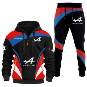 Alpine Half Zip Hoodie x Long Pants Set All-over Print, Custom Name HIDI120325Y26QZ3HALP