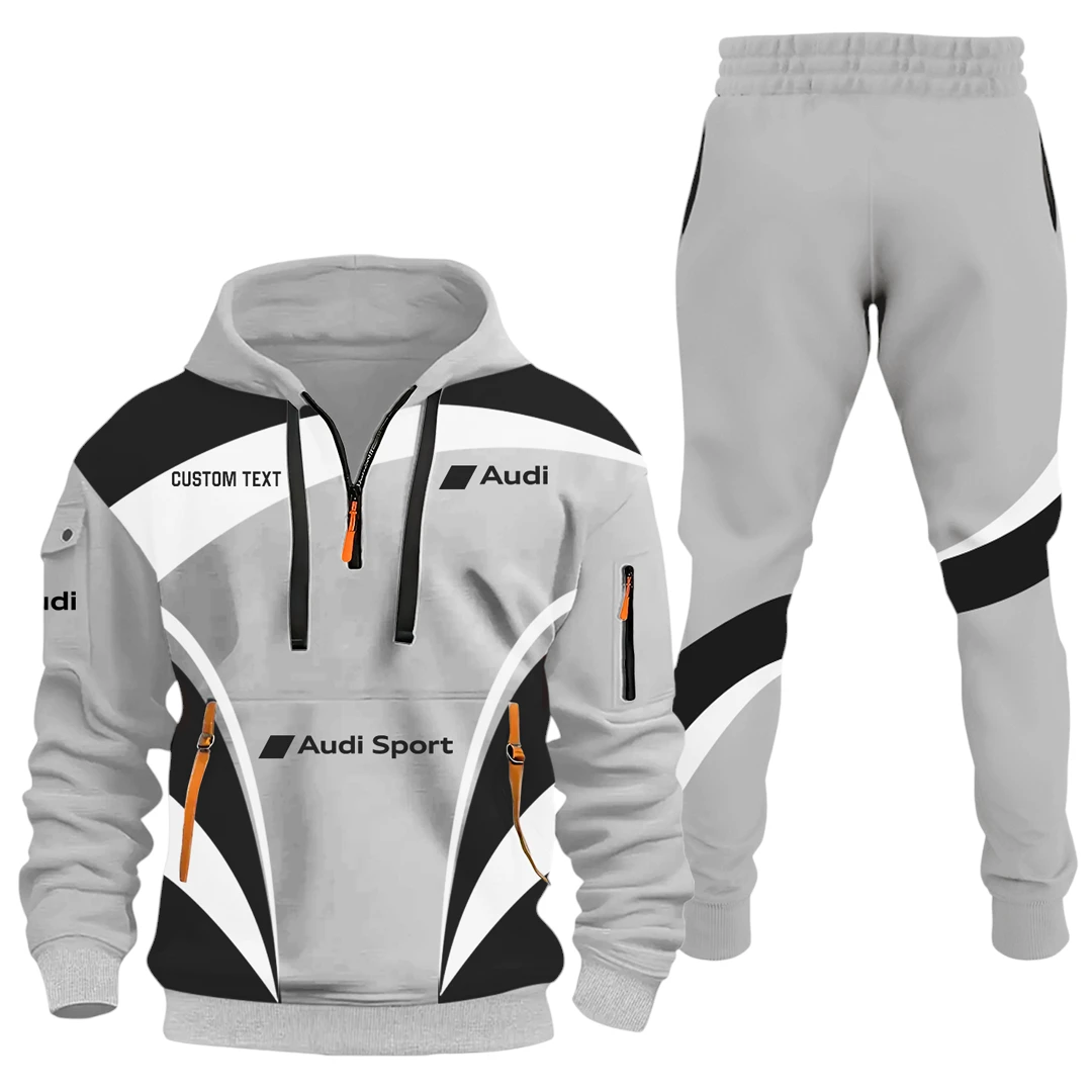 Audi Sport Half Zip Hoodie x Long Pants Set All-over Print, Custom Name HIDI120325Y26QZ3HAUS Audi Sport Half Zip Hoodie x Long Pants Set All-over Print, Custom Name HIDI120325Y26QZ3HAUS