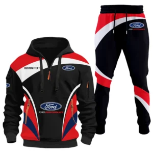 Ford Performance Half Zip Hoodie x Long Pants Set All-over Print, Custom Name HIDI120325Y26QZ3HFOP