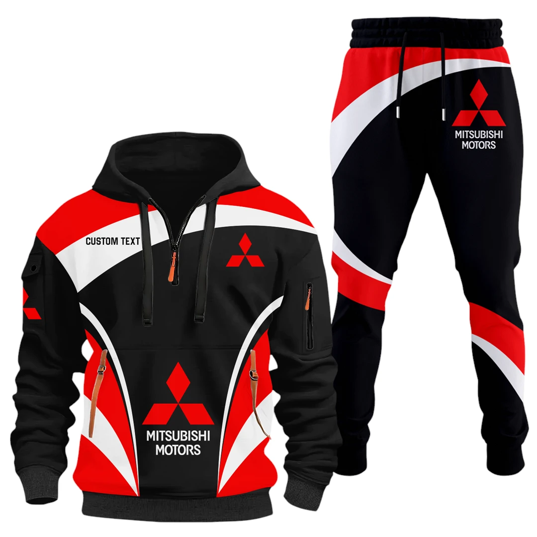 Mitsubishi Half Zip Hoodie x Long Pants Set All-over Print, Custom Name HIDI130325Y26QZ3HMIT Mitsubishi Half Zip Hoodie x Long Pants Set All-over Print, Custom Name HIDI130325Y26QZ3HMIT