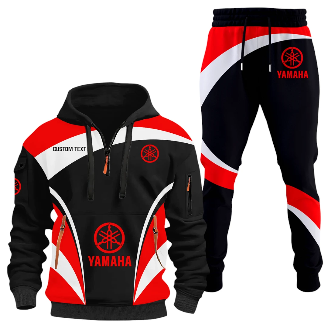 Yamaha Motor Half Zip Hoodie x Long Pants Set All-over Print, Custom Name HIDI150325Y26QZ3HYAM Yamaha Motor Half Zip Hoodie x Long Pants Set All-over Print, Custom Name HIDI150325Y26QZ3HYAM