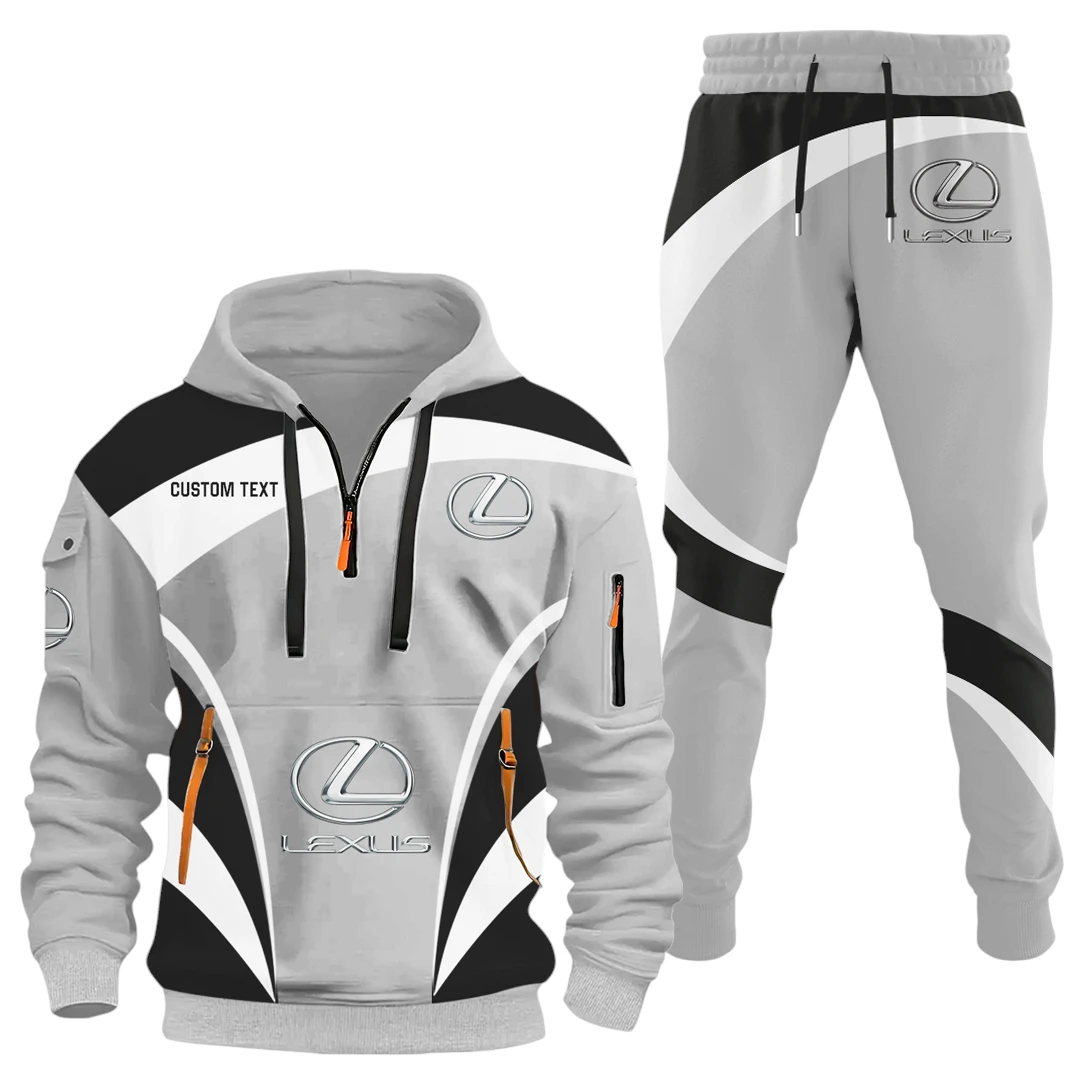 Lexus Half Zip Hoodie x Long Pants Set All-over Print, Custom Name HIDI130325Y26QZ3HLEX Lexus Half Zip Hoodie x Long Pants Set All-over Print, Custom Name HIDI130325Y26QZ3HLEX