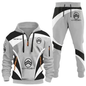 Citroen Half Zip Hoodie x Long Pants Set All-over Print, Custom Name HIDI140325Y26QZ3HCIT