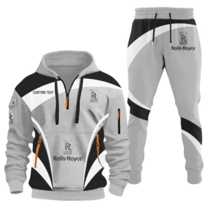 Rolls Royce Half Zip Hoodie x Long Pants Set All-over Print, Custom Name HIDI140325Y26QZ3HROR