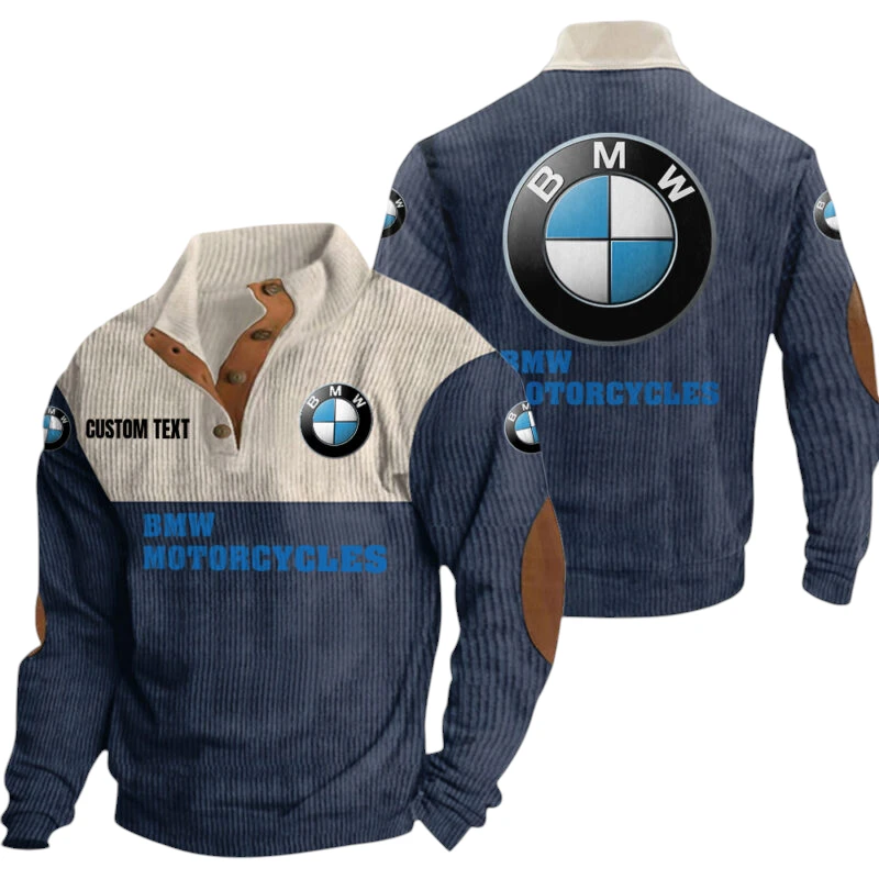 BMW Motorcycles Exclusive Logo Knitted Ribbed Corduroy Sweatshirt Mid Stretch Stand Collar Pullover Sweater, Custom Text HG130325Y32RCSCT4BMW BMW Motorcycles Exclusive Logo Knitted Ribbed Corduroy Sweatshirt Mid Stretch Stand Collar Pullover Sweater, Custom Text HG130325Y32RCSCT4BMW