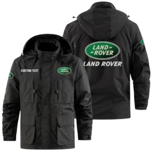 Land Rover Exclusive Logo Windbreaker Jacket Hooded Detachable, Outdoor Jacket Multi Pocket, Custom Name HIDI170325Y26WMPLAR
