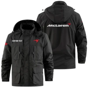 McLaren Exclusive Logo Windbreaker Jacket Hooded Detachable, Outdoor Jacket Multi Pocket, Custom Name HIDI170325Y26WMPMCL