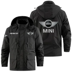 MINI Exclusive Logo Windbreaker Jacket Hooded Detachable, Outdoor Jacket Multi Pocket, Custom Name HIDI170325Y26WMPMIN