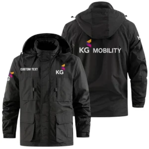 KG Mobility Exclusive Logo Windbreaker Jacket Hooded Detachable, Outdoor Jacket Multi Pocket, Custom Name HIDI180325Y26WMPKGM