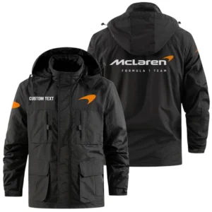 McLaren Racing Limited Exclusive Logo Windbreaker Jacket Hooded Detachable, Outdoor Jacket Multi Pocket, Custom Name HIDI180325Y26WMPMRL