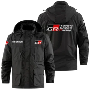 Toyota Gazoo Racing Exclusive Logo Windbreaker Jacket Hooded Detachable, Outdoor Jacket Multi Pocket, Custom Name HIDI190325Y26WMPTGR