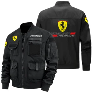 Scuderia Ferrari Exclusive Logo Jacket x Baseball Collar Style Multiple Pockets Men’s Hiking Outdoor Jacket Custom Name HIHI160325Y40JCXSCF