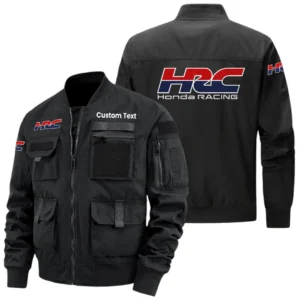 HRC Honda Racing Exclusive Logo Jacket x Baseball Collar Style Multiple Pockets Men’s Hiking Outdoor Jacket Custom Name HIHI170325Y40JCXHRC