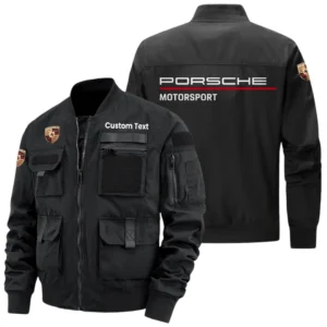 Porsche Motorsport Racing Exclusive Logo Jacket x Baseball Collar Style Multiple Pockets Men’s Hiking Outdoor Jacket Custom Name HIHI170325Y40JCXPOM