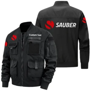 Sauber Motorsport Racing Exclusive Logo Jacket x Baseball Collar Style Multiple Pockets Outdoor Jacket Custom Name HIHI170325Y40JCXSAM