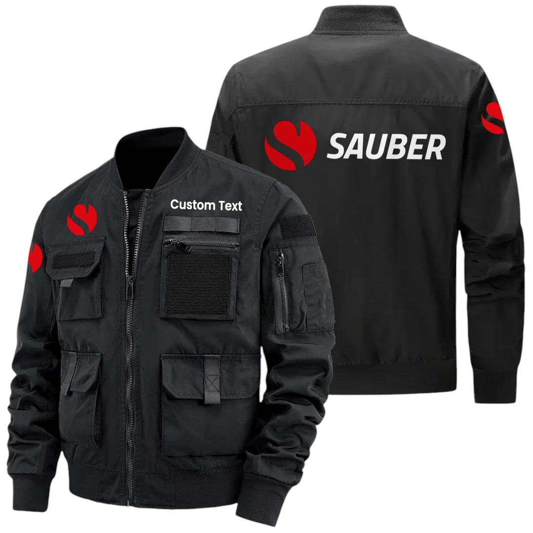 Sauber Motorsport Racing Exclusive Logo Jacket x Baseball Collar Style Multiple Pockets Outdoor Jacket Custom Name HIHI170325Y40JCXSAM Sauber Motorsport Racing Exclusive Logo Jacket x Baseball Collar Style Multiple Pockets Outdoor Jacket Custom Name HIHI170325Y40JCXSAM
