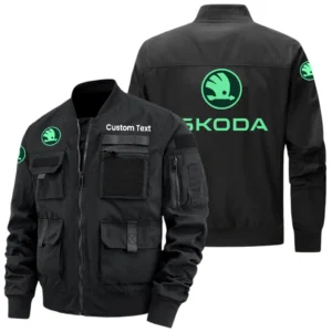Skoda Exclusive Logo Jacket x Baseball Collar Style Multiple Pockets Men’s Hiking Outdoor Jacket Custom Name HIHI170325Y40JCXSKO