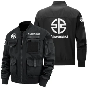 Kawasaki Motors Exclusive Logo Jacket x Baseball Collar Style Multiple Pockets Men’s Hiking Outdoor Jacket Custom Name HIHI180325Y40JCXKAM