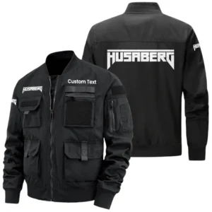 Husaberg Exclusive Logo Jacket x Baseball Collar Style Multiple Pockets Men’s Hiking Outdoor Jacket Custom Name HIHI190325Y40JCXHUS
