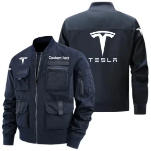 Tesla Exclusive Logo Jacket x Baseball Collar Style Multiple Pockets Men’s Hiking Outdoor Jacket Custom Name HIHI160325Y40JCXRTES