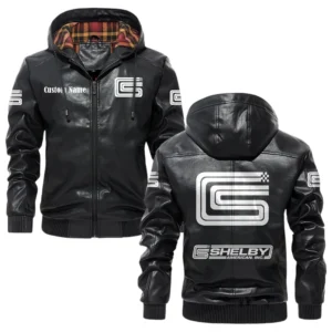 Carroll Shelby Exclusive Logo Hooded Jacket PU Leather x Durable Windproof Warm Soft Checkered Lining, Custom Name HG280325Y47JHLCT2CAS